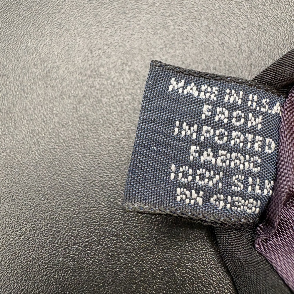 Polo Ralph Lauren Vintage Black Monogram Tie 56 Inch Made in USA 100% Silk 4 In - Picture 15 of 16